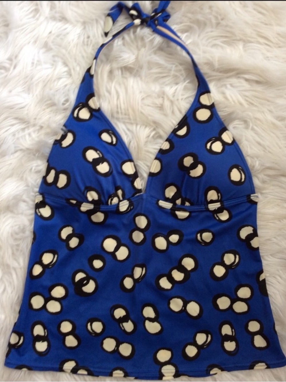 VS Electric Blue Print Halter Tankini Top